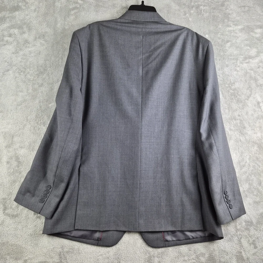 Pronto Uomo Blazer Jacket Mens 46 Gray Wool Blend 2 Buttons Sport Coat‎ Formal